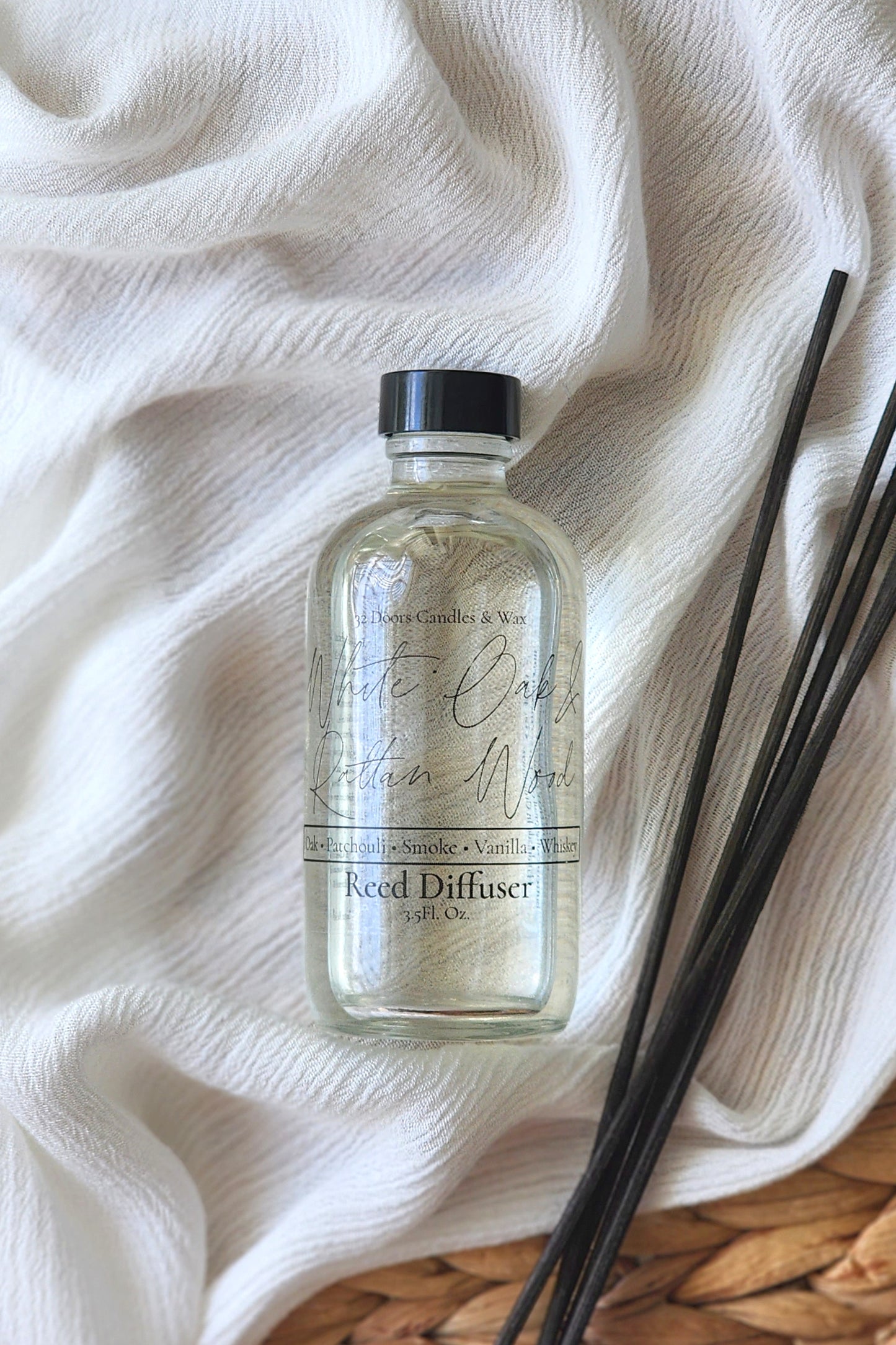 White Oak & Rattan Wood Reed Diffuser