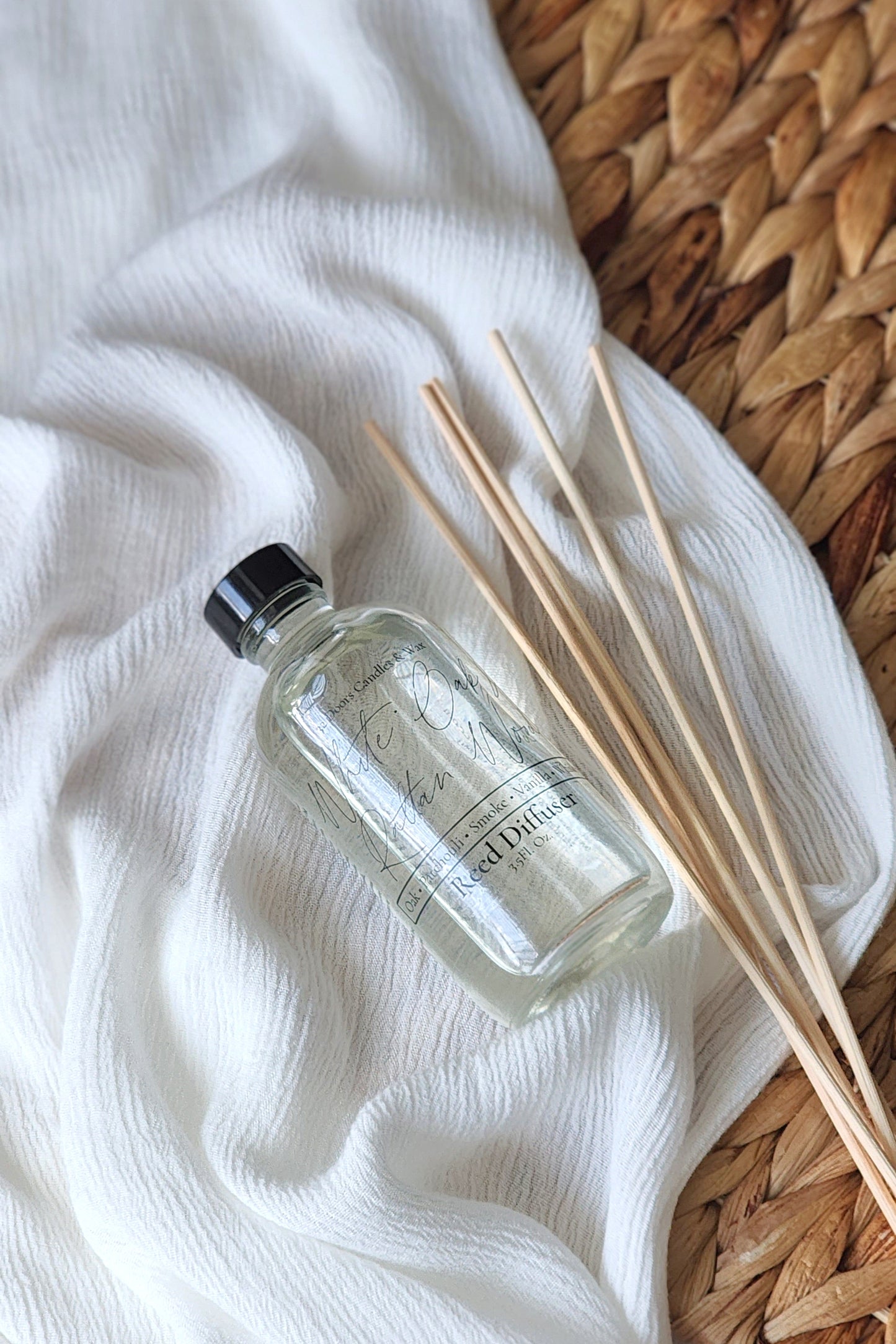 White Oak & Rattan Wood Reed Diffuser