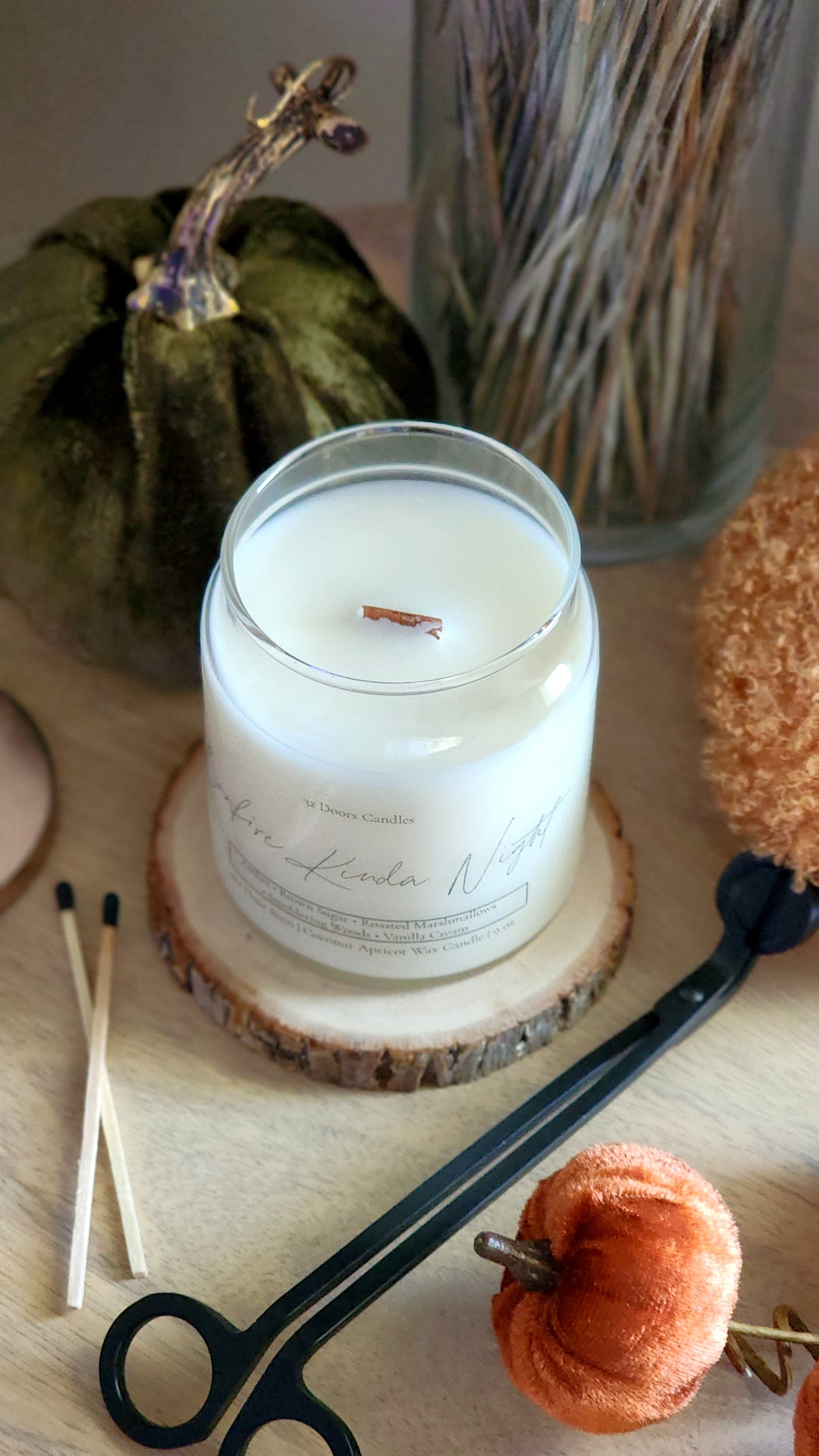 Bonfire Kinda Night Wooden Wick Candle