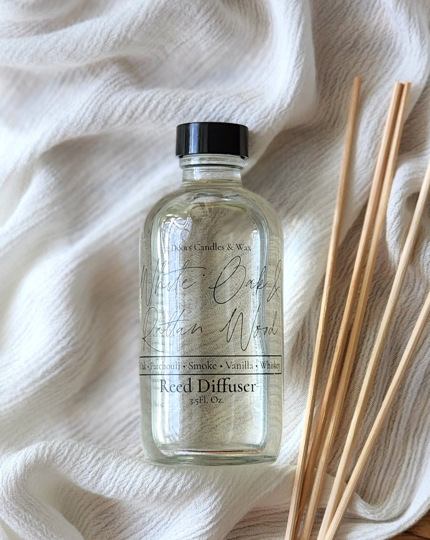 White Oak & Rattan Wood Reed Diffuser