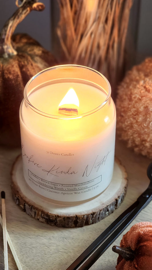Bonfire Kinda Night Wooden Wick Candle