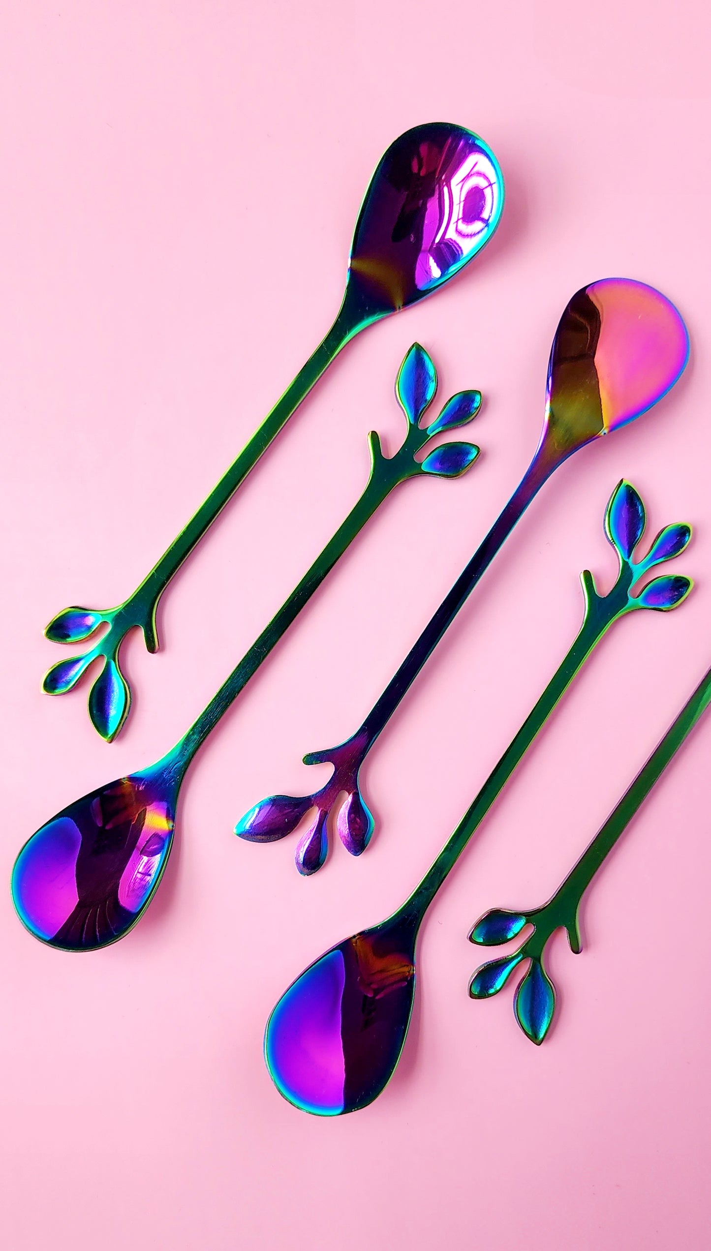 Rainbow Leaf Scooping Spoons