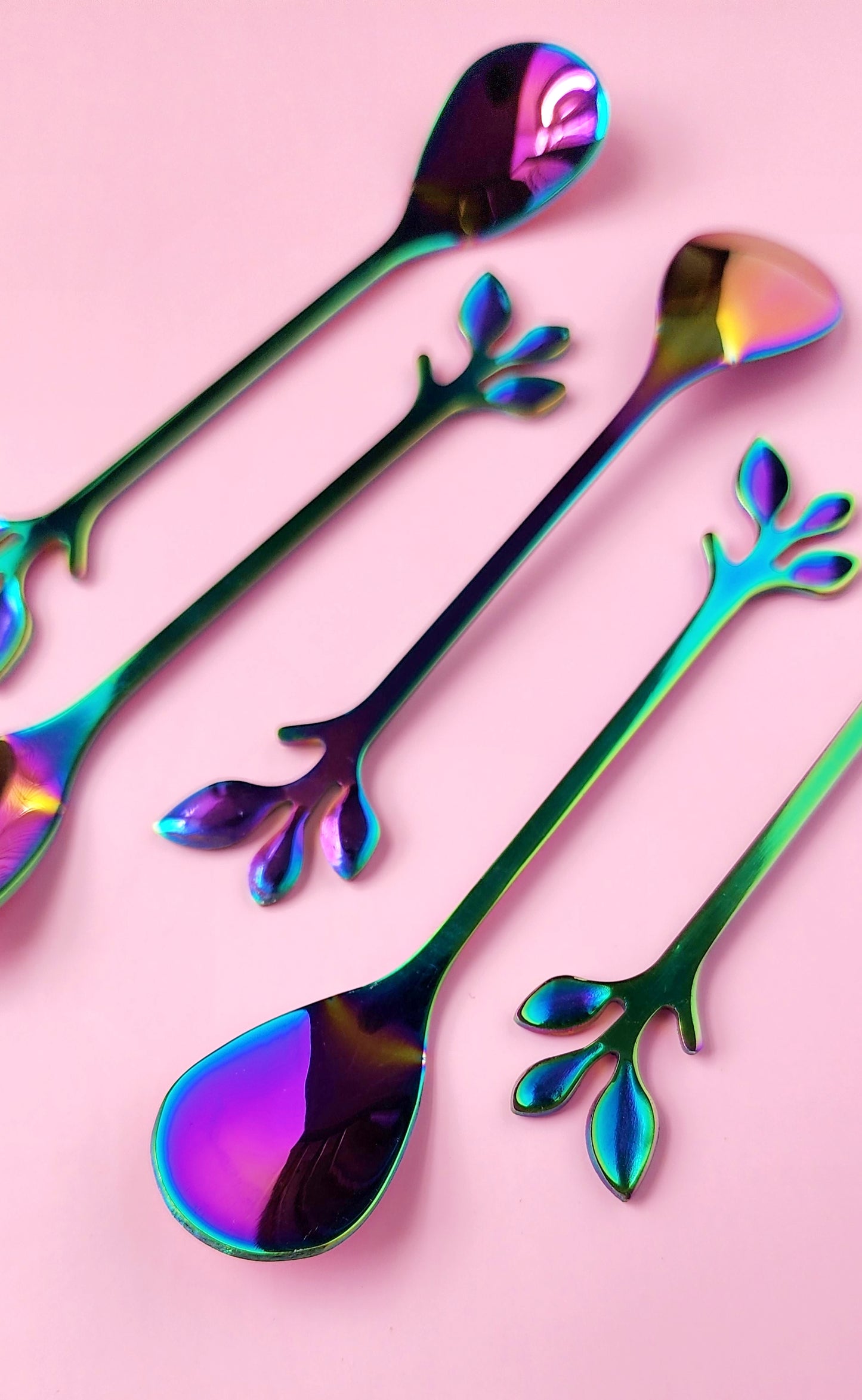 Rainbow Leaf Scooping Spoons